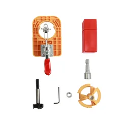 Gabarit de perçage de trous pour menuiserie, gabarit de perçage de charnière 35mm avec fixation en alliage d'aluminium, gabarit d'ouverture de trous pour portes d'armoires 
