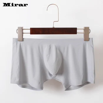 

Men's Pure Color One Piece Ice Silk Seamles Underwear Fashionable Sexy Underwear