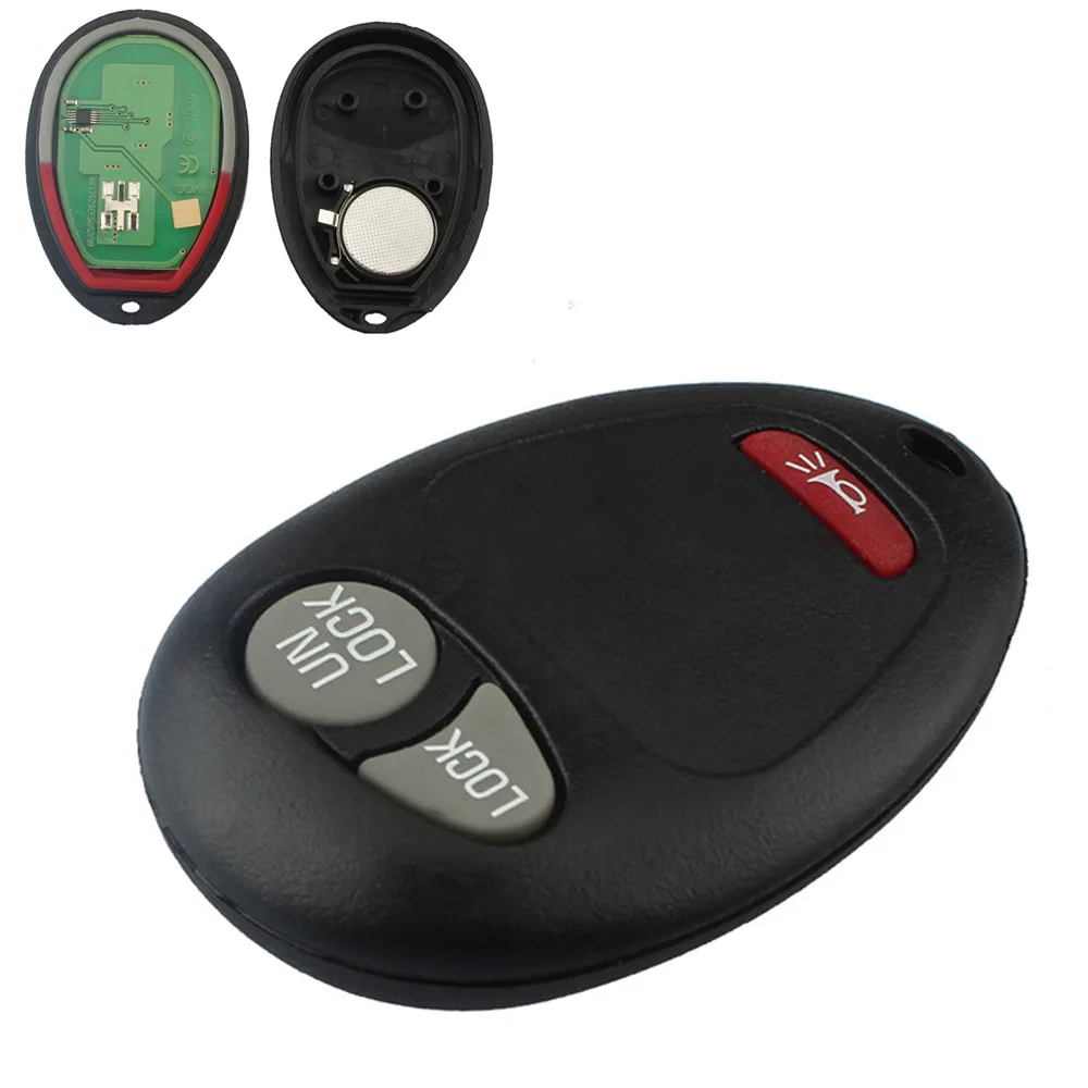 315MHZ 3 Buttons Replacement Auto Car Keyless Entry Remote Key Fob Transmitter Clicker for Chevrolet GMC Hummer Isuzu 2004-2012 remotekey kobut1bt koblear1xt 315mhz 3 buttons keyless entry remote key fob for gmc chevrolet car key fob