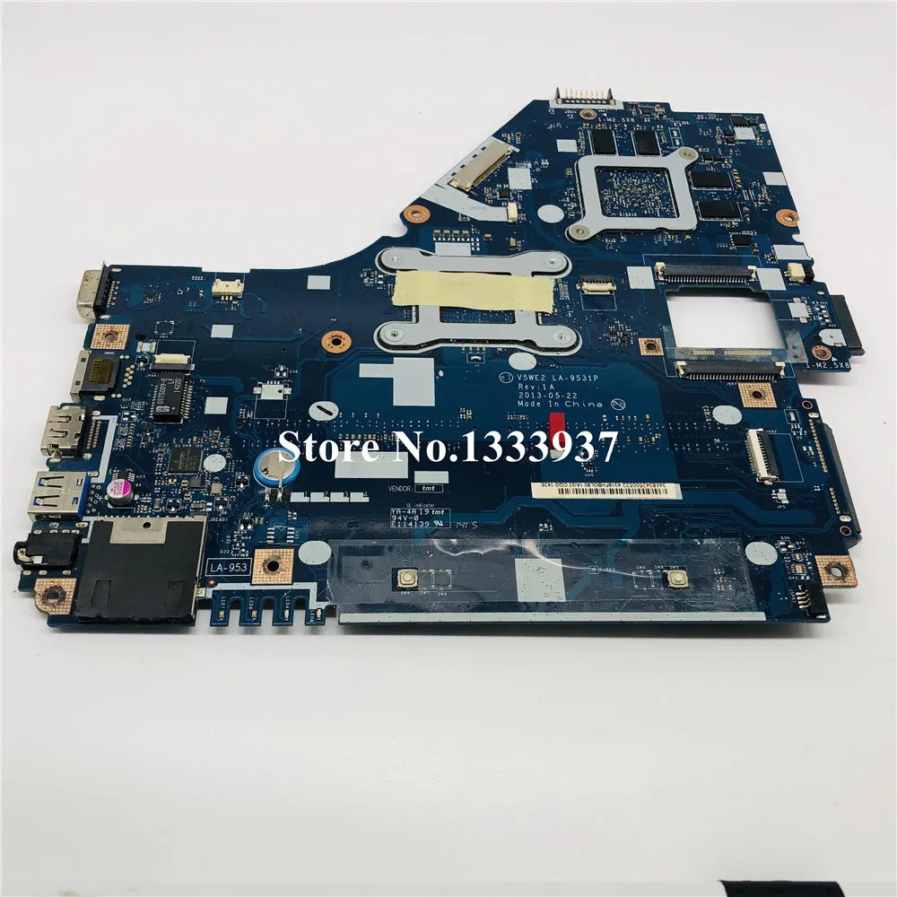 Для ACER E1-572 E1-572G Материнская плата ноутбука V5WE2 LA-9531P SR170 I5-4200U материнская плата