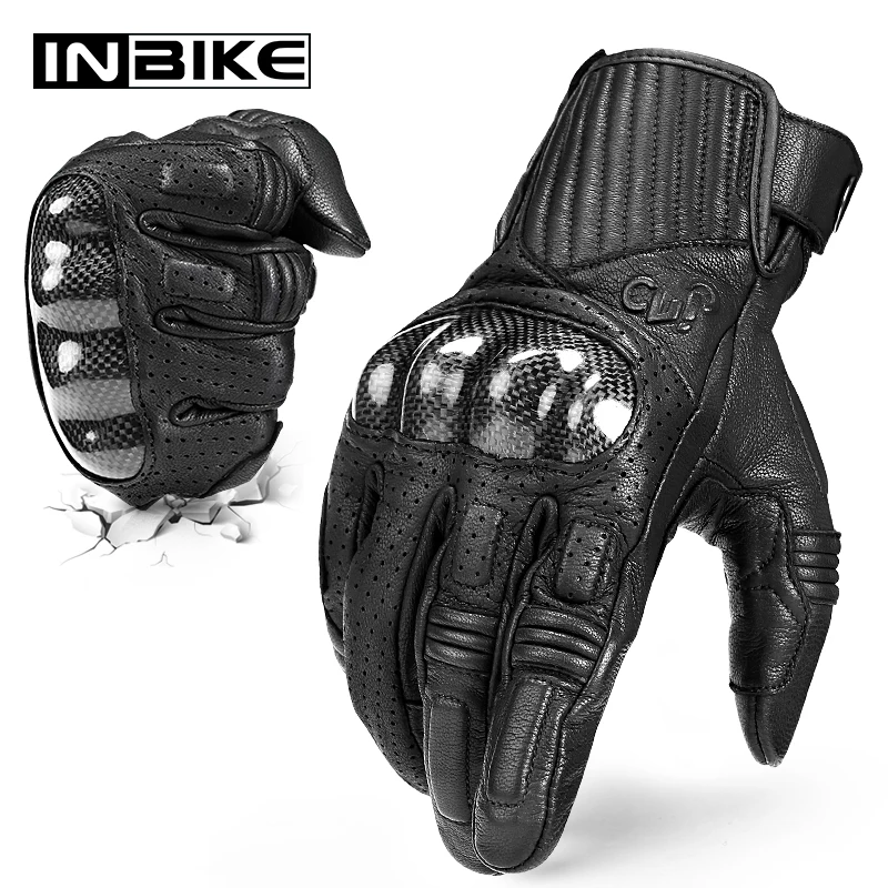 INBIKE Motorcycle Gloves Motocross Touch Screen Shockproof Guantes Moto Breathable Motorbike Gloves All Season Men Gloves