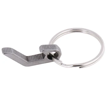 

1pc Titanium Alloy Creative Mini Bottle Opener Can Opener Stainless Steel Multifunctional Key Clasp Outdoor Gadget
