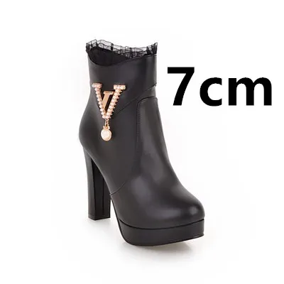 e Cresfimix botas femininas/женские классические розовые ботинки на высоком каблуке высокого качества; женские повседневные Зимние удобные пикантные вечерние ботинки; B6055 - Цвет: e