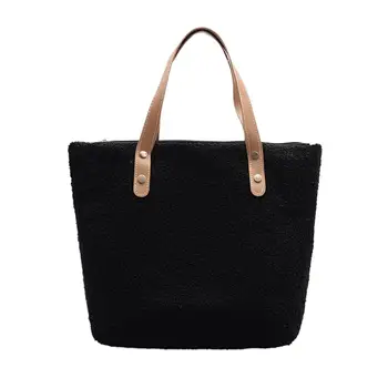 

Fashion Women's Shoulder Bag Handbag Solid Color Large Capacity Leather Fashionable Wild 2020 Winter New Style H1