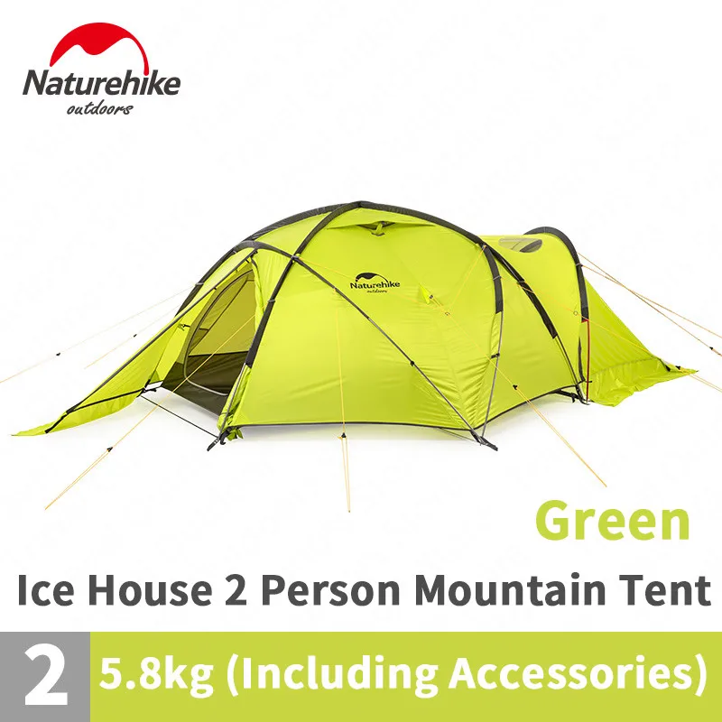 Naturehike Igloo палатка 2 человек снег палатка 70D анти-стресс утолщенный ветер и морозостойкий палатка Прочный быстрое строительство - Цвет: Green