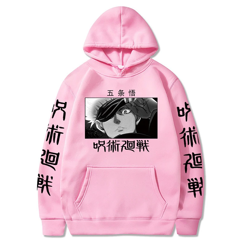 Anime Jujutsu Kaisen Casual Hoodies for Men Satoru Gojo Print Hoodies New Fashion Unisex Oversized Pullovers Men's Clothings