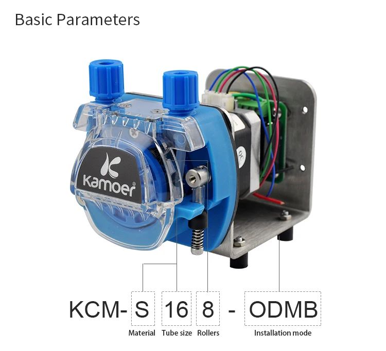 Kamoer KCM-ODM 12 V/24 V Мини Насадка На шланговый насос с трубкой Небольшой Поток шагового двигателя(13,5~ 320 мл/мин., 4/8 роторов
