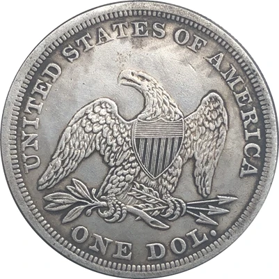 1842 Сидящая Liberty долларовые монеты КОПИЯ