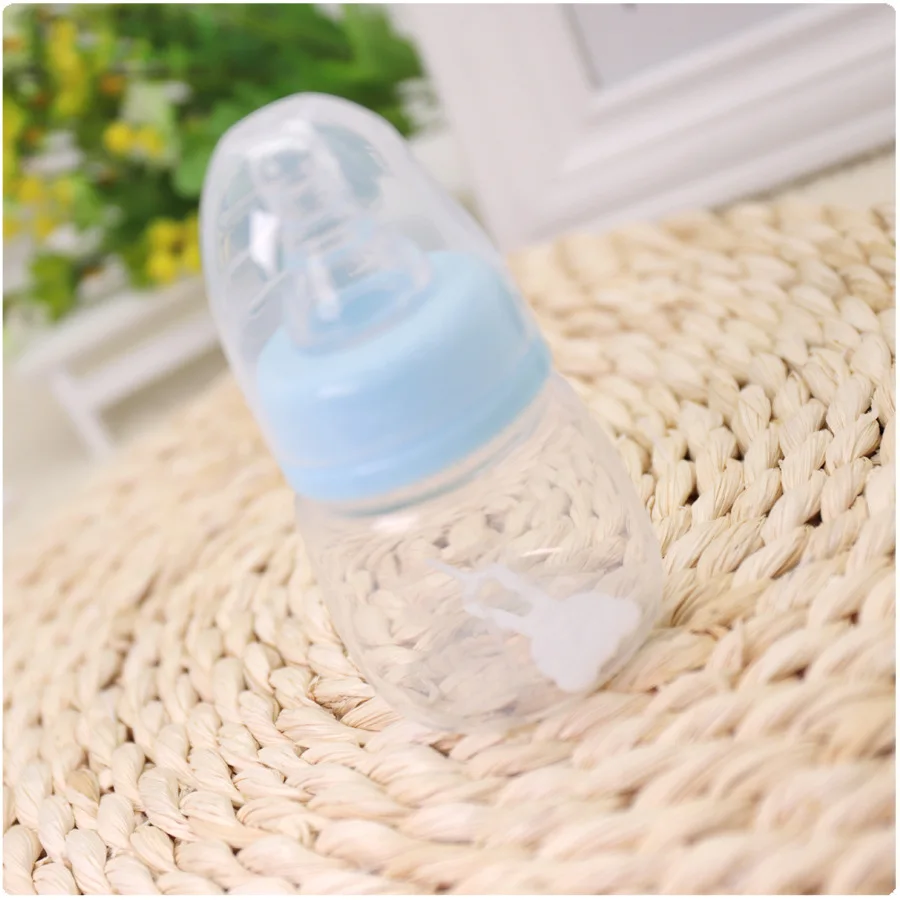 60 мл детская Мини Портативная для кормления бутылочка безопасный, не содержит БФА для новорожденных детей уход за грудью кормушка Молоко Фруктовый сок бутылка для воды - Цвет: 60ml blue