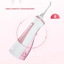 JuneJour ирригатор полости рта USB перезаряжаемая Вода Flosser портативная зубная водная струя 300 мл резервуар для воды Водонепроницаемый очиститель зубов