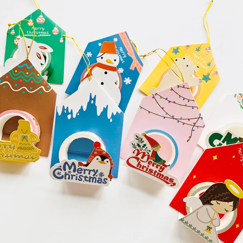 1.5CM*5M Christmas Angel Pendant Washi Masking Tape Christmas Tree Decor