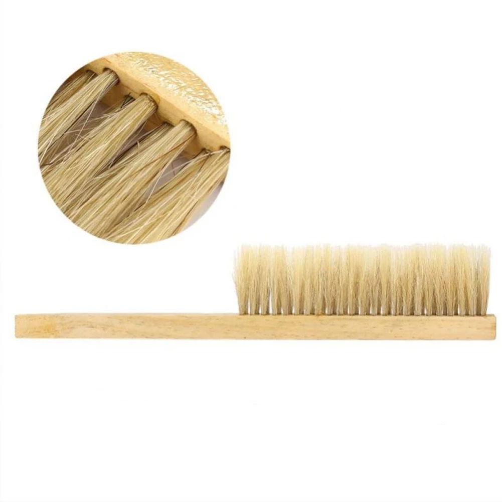 Деревянные инструменты для пчеловодства, два ряда, конский хвост, волосы, новые щетки для пчеловодства, оборудование для пчеловодства, для фермы, пчеловодство 09