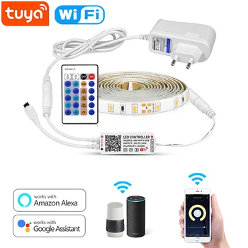 

Tuya Smart Life App WIFI Wireless Remote Smart LED strip Voice Control 1M 2M 3M 4M 5M led Lamp tape Work with Alexa/Google Home