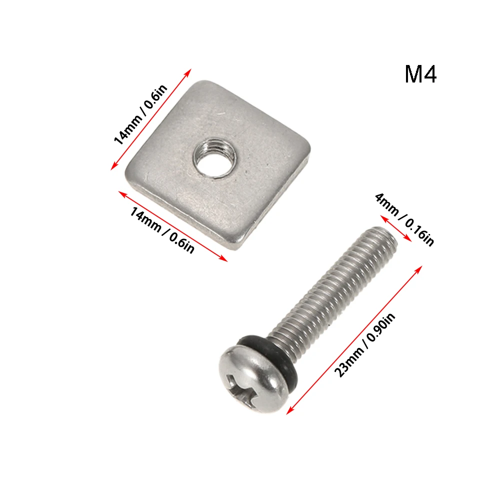 3 Universal Stainless Steel Surfboard Longboard Fin Screw Channel Plate Replacement Kit for SUPs Long Boards Stand Up Paddle