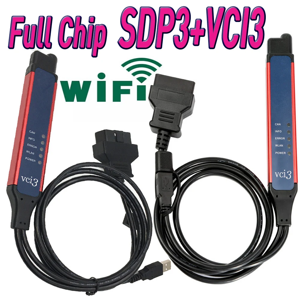 Новинка VCI3 2.51.2 SDP3 сканирующие грузовики сверхмощная Диагностика Wi-Fi OBDII сканер