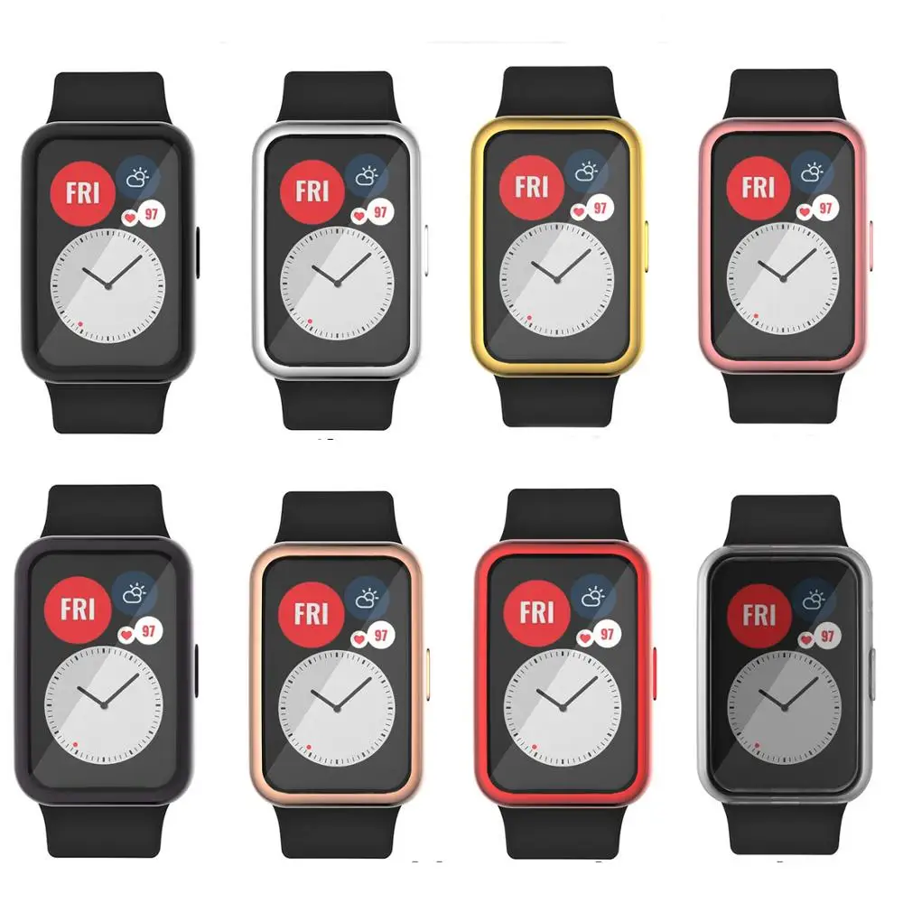 Мягкий защитный чехол из ТПУ на весь экран рамка для Huawei Watch Fit ремешок бампер
