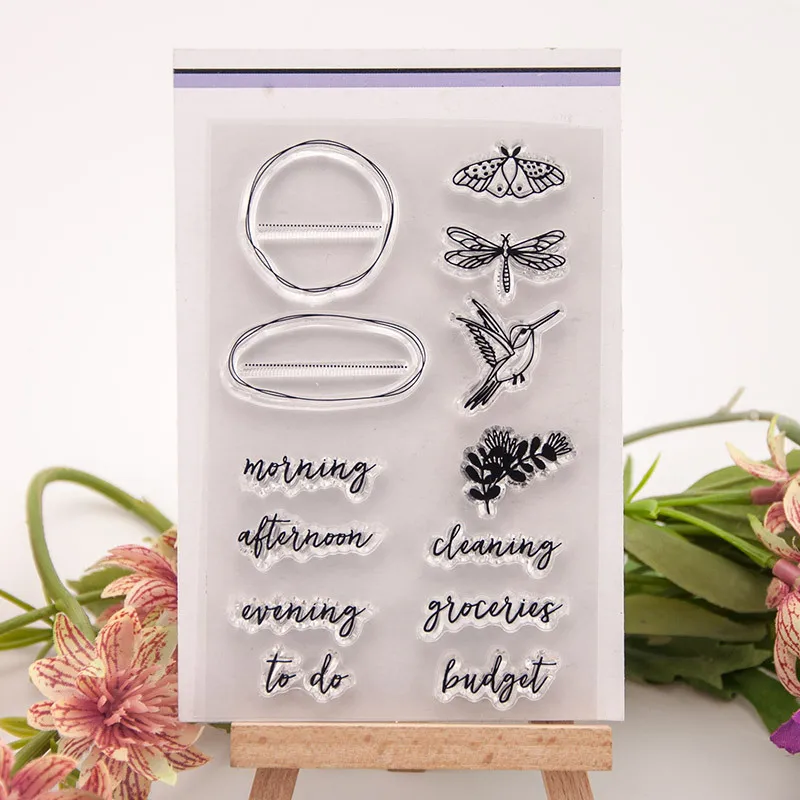 

morning Transparent Clear Silicone Stamps for DIY Scrapbooking Photo Album Decor