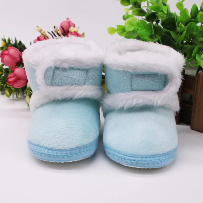 Обувь для новорожденных и малышей; зимние ботинки; зимняя обувь для маленьких мальчиков и девочек; меховые зимние ботиночки с мягкой подошвой для детей 0-18 месяцев