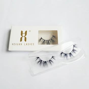 

HEXUAN 100% Mink Lashes Factory 405 style Natural 3D Mink Lashes Hot selling Wispy Fake Eyelashes Handmade Eye makeup Tools