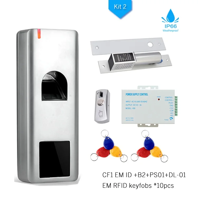 KIT2 IP66 Waterproof 3000 users Fingerprint Access Control System