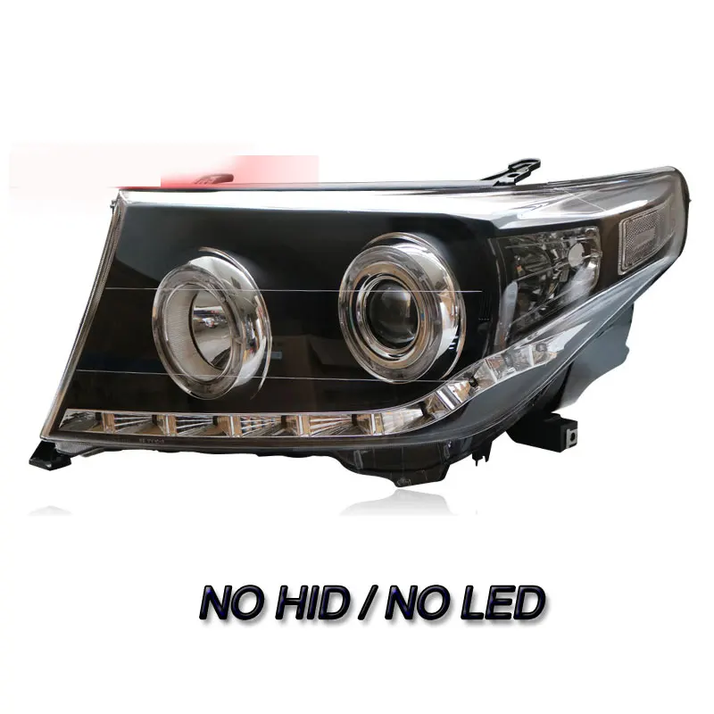 Автомобильный Стайлинг светодиодный чехол для фар Toyota land cruiser фары 2009-2013 land cruiser фары двойной ксеноновые линзы - Цвет: NO HID NO LED