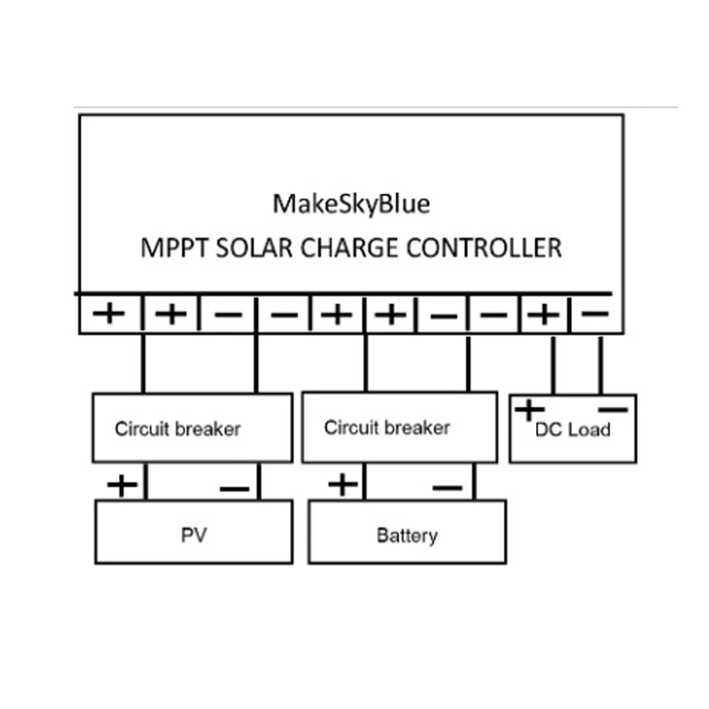 MakeSkyBlue 50A MPPT Контроллер заряда солнечной батареи макс. 160 в 2200 Вт PV вход ЖК дисплей