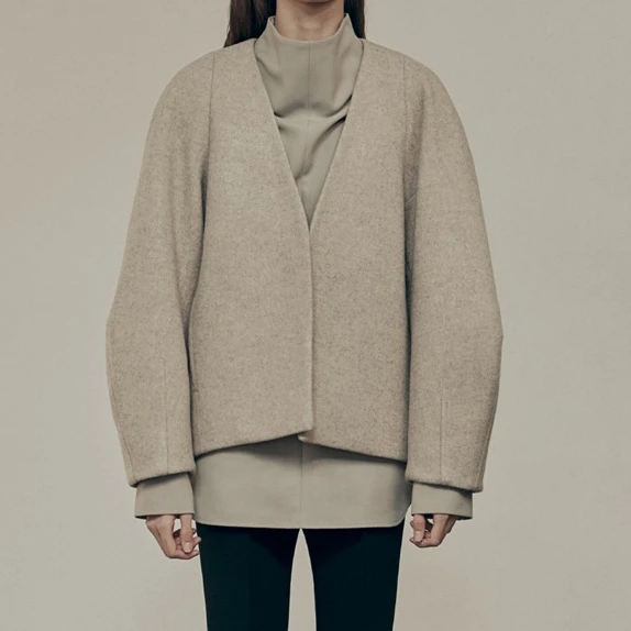 

2021 Women's Coat Autumn and Winter New Woolen Coat Women Short No Button Small Coat Jacket