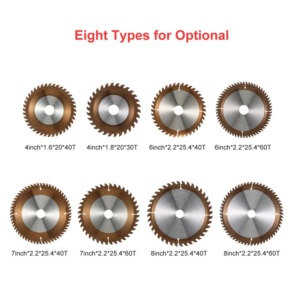 Metal Coating Woodworking Saw Blade Circular High Speed Steel Tipped Wood Cutting Discs Carbide Saw Blade 30T/40T/60T