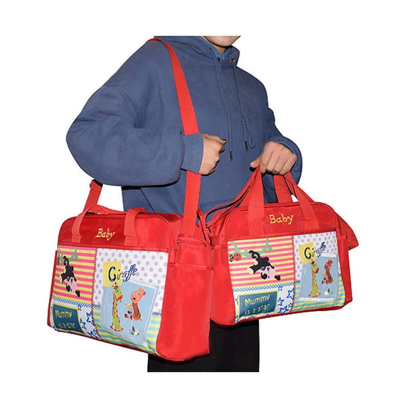 4 Pcs/set Baby Diaper Bag for Mom Fashion Mummy Maternity Nappy Bag Large Capacity Nursing Bags for Baby Care Multifunction