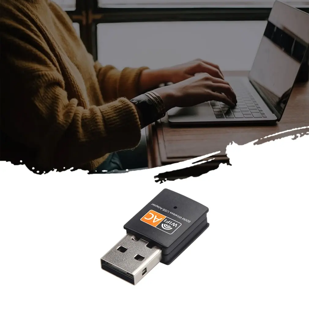 USB WiFi адаптер 2,4 ГГц 5 ГГц 600 Мбит/с WiFi антенна двухдиапазонный мини-компьютер Drahtlose беспроводная сетевая карта
