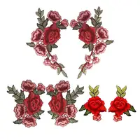 Buy New Brand Roses/Butterfly  Flowers Embroidery Applique Sew Badge Craft Embroidered For Clothes Trousers Online - Image 5