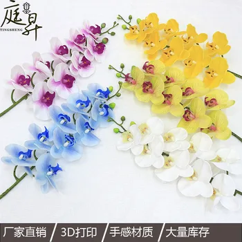 

Simulated Phalaenopsis Single Bottle 5 Head 7 Head 9 Head, Hands Are 3D Phalaenopsis Pu Imitation Flowers Wholesale Home Wedding