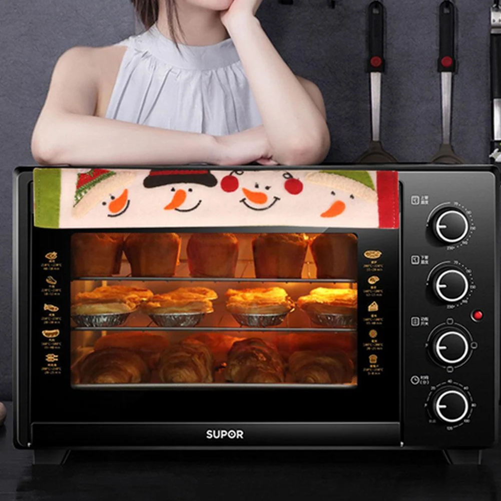 Refrigerator Handle Cover Christmas Theme Doorknob Handle Cover Decor Anti-scalding Protector Gloves for Oven 3-4pcs/set