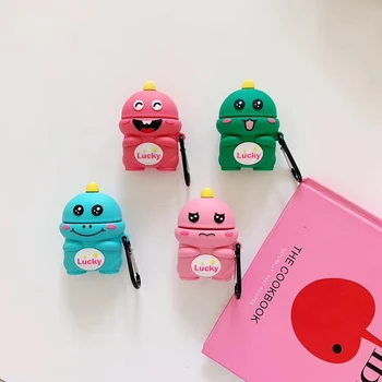 

Rabbit Earphone Case For Airpods Case Silicone Cover for Airpods 2 Case Dinosaur Headphone Earbuds For Earpods Case Ring Strap