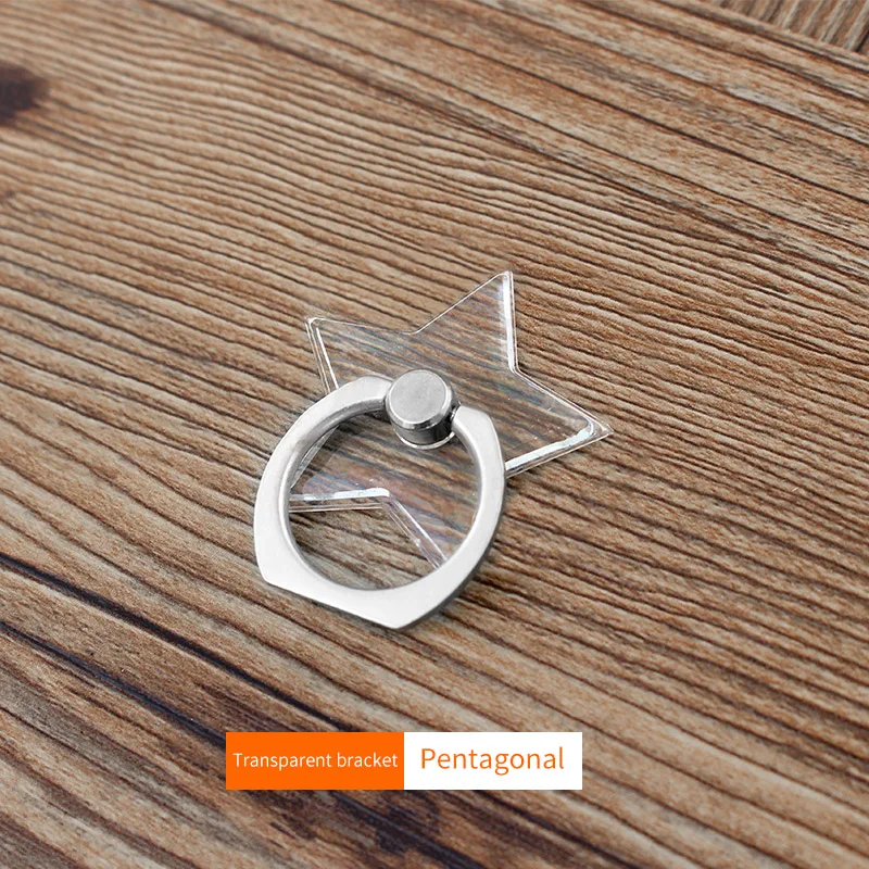 Clear Cat Finger Ring Mobile Phone Stand Holder - Universal Smart Round Phone Ring Holder and Car Mount Stand