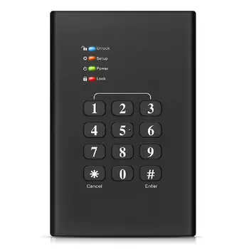 

Keypad Security HDD Enclosure 2.5-inch Hard Drive Enclosure SATA to USB 3.0,Optimized for SSD,Support UASP, SATA 1,2,3 K2568KPA