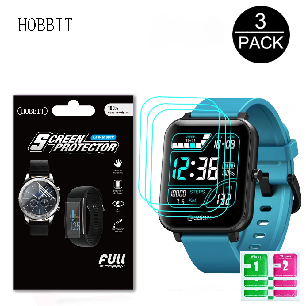 Película antiarañazos HD transparente 4H para reloj inteligente Zeblaze GTS, Protector de pantalla completa, suave de TPU, hidrogel, no Cristal, 3 uds., novedad de 2020