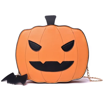 

Halloween Fun Pumpkin Bags Leather Purses Handbags Women Shoulder Bag 2020 Creativity Chain Crossbody Bag New Designer Bags