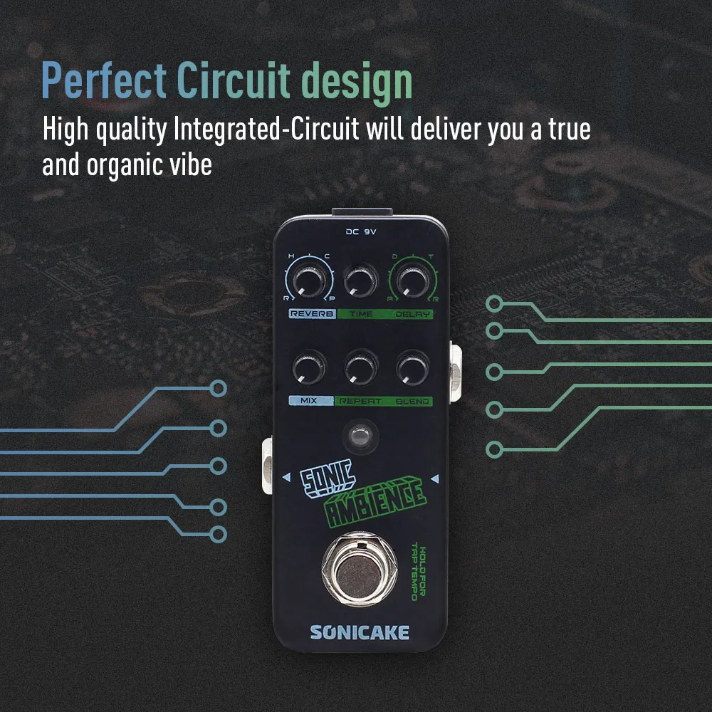 thumbnail image 2 of Used Sonicake LEVITATE DELAY REVERB 2N1 EFFECTS PEDAL Reverb Pedal 2 of 13