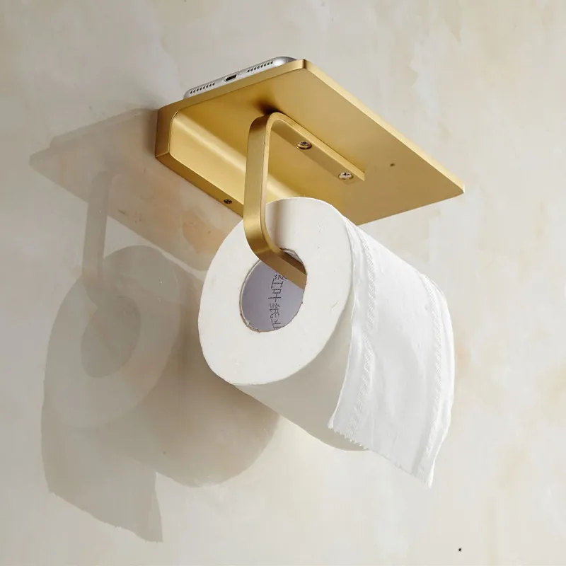 Латунный держатель для туалетной бумаги, держатель для салфеток, золотой держатель для туалетной бумаги, держатель для кухонных рулонов, аксессуары для ванной комнаты