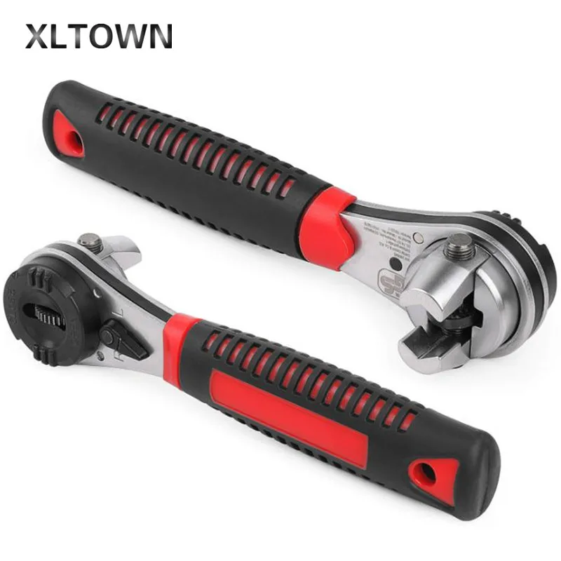 

XLTOWN высококачественный ключ с храповым механизмом Регулируемый 6-22 мм ключ с храповым механизмом Универсальный многофункциональный инстру...