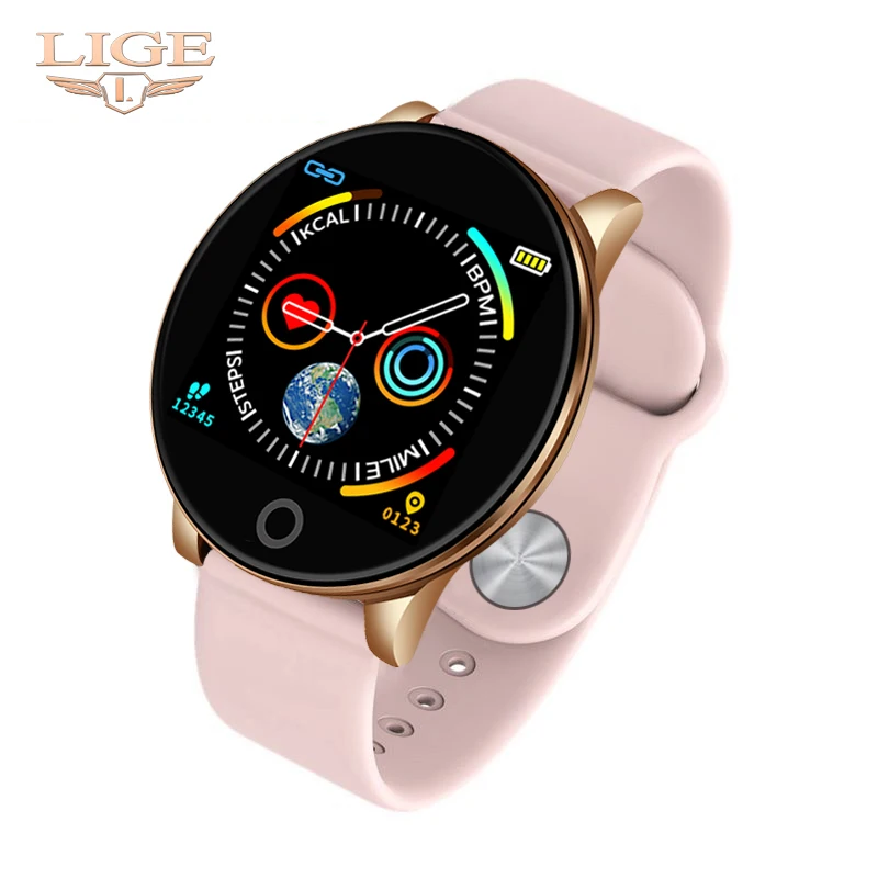 $17.59 Female Fitness Smart Watch Women Running Reloj Heart Rate Monitor Bluetooth Pedometer Touch Intelli