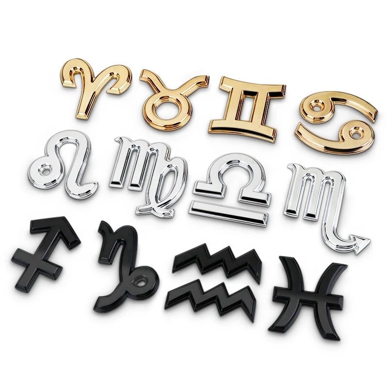 Noizzy Zodiac Sign Aquarius Scorpio Libra Car Emblem Pisces Sagittarius Motorcycle Capri Auto Sticker Sign for Women Accessories Noizzy Zodiac Sign Aquarius Scorpio Libra Car Emblem Pisces Sagittarius Motorcycle Capri Auto Sticker Sign for Women Accessories