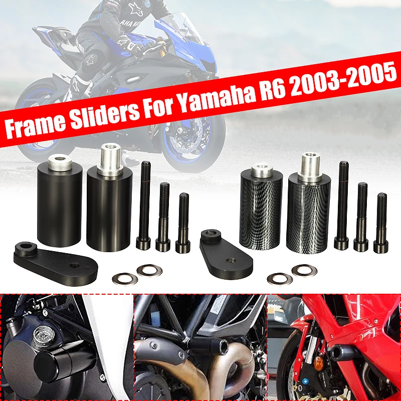 Motorcycle No Cut Frame Sliders Crash Falling Protection Pad For Yamaha