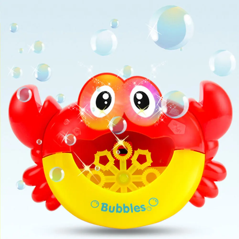 Soap Maker Baby Shower Bath Toys Crabs Funny Kids Birthday Gifts Machine Bathtub Bubble Blower With Light Music Infant Cute