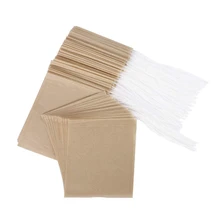 LAOSGE 400pcs Tea Filter Bags Disposable Paper Tea Bag with Drawstring Safe Strong Penetration Unbleached Paper for Loose Leaf Tea and Coffee（3.54 x 2.75 inch）