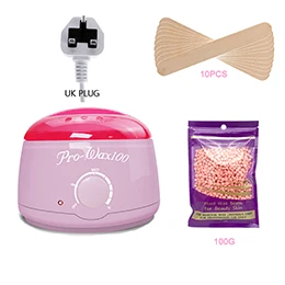 Pink Suit UK Plug MEIERLI нагреватель для парафинового воска, крем-нагреватель для удаления волос, 100 г, восковые бобы, восковая машина, подогреватель, профессиональный мини-спа, руки, ноги - Цвет: Pink Suit UK Plug