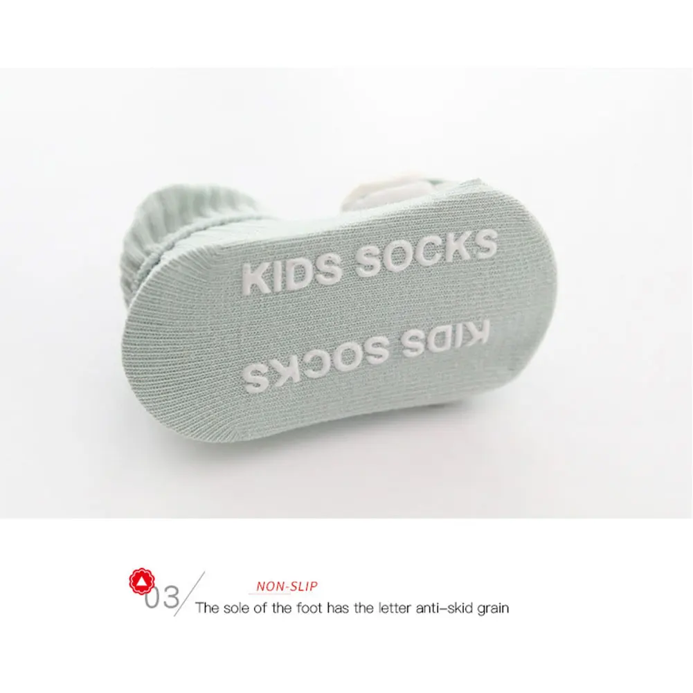 Нескользящие тапочки с рисунком для маленьких мальчиков и девочек Теплые мягкие носки для новорожденных новые кружевные носки