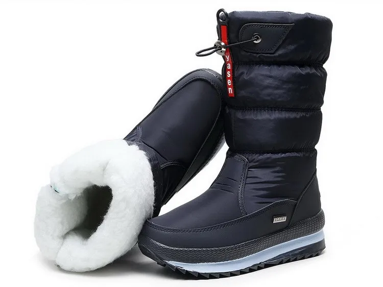 Women snow boots  platform winter boots thick plush waterproof non-slip boots  fashion women winter shoes  warm fur  botas mujer