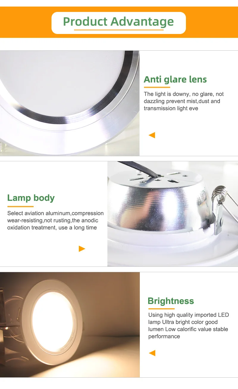 =(K)= LED Downlight 3W 5W 9W 12W 15W 18W 220V Downlight Gold Silver White Ultra Thin Aluminum Round Recessed LED Spot Lighting
